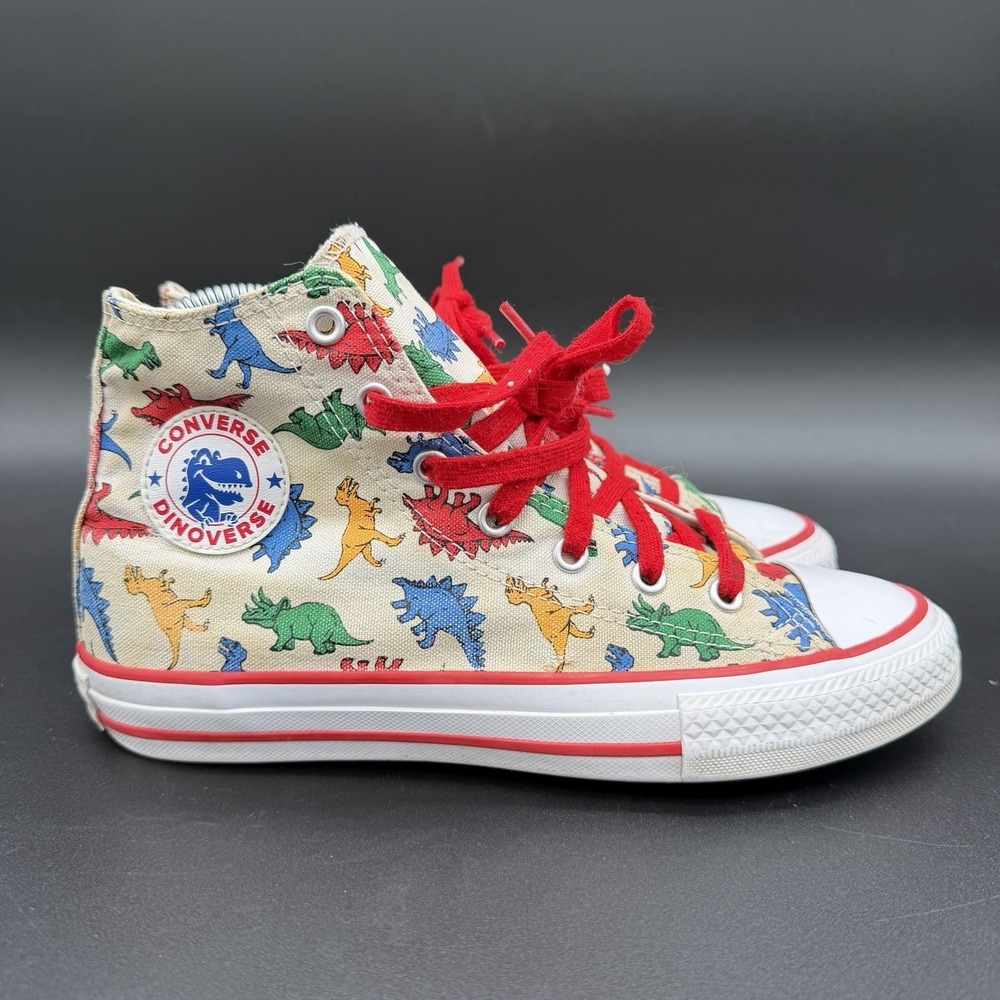 Converse Chuck Taylor All Star Shoes Youth Size 4 Dinoverse Dino Print High Top